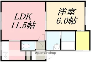 ユアーズ石川【201号室】の間取り