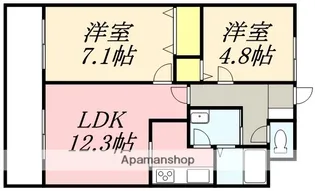 登喜壱番館【207号室】の間取り