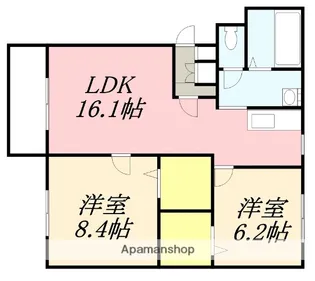 グランメールⅣ(GRAND MERE Ⅳ)【4階】の間取り