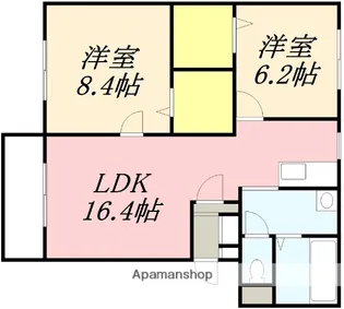 グランメールⅣ(GRAND MERE Ⅳ)【403号室】の間取り