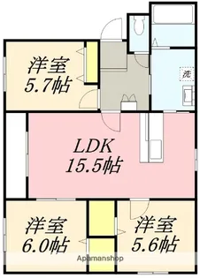 Y’Sヴィラ大縄(Y’S VILLA OHNAWA)【304号室】の間取り