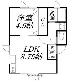 コーポプリンセス【102号室】の間取り