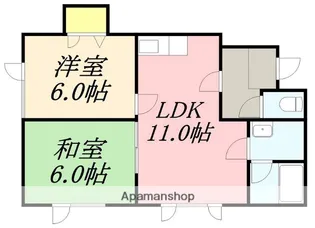 レジデンス赤石【203号室】の間取り