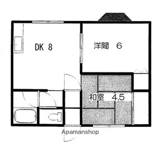 メゾンパティオ海岸町Ⅱ【2階】の間取り