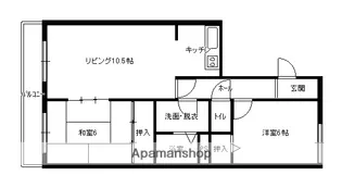 ヴィラ海岸町【2階】の間取り