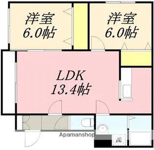 GRAND CONFORT柏木(グランコンフォール柏木)【301号室】の間取り