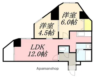 リアライズ函館柏木町【801号室】の間取り
