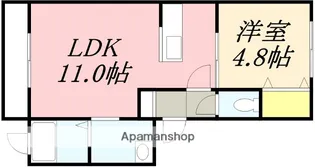 ル・ソレイユ柏木(カシワギ)【304号室】の間取り