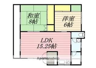 コーポフミB【2F-左号室】の間取り