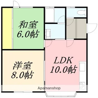 パレスフレンズ【101号室】の間取り