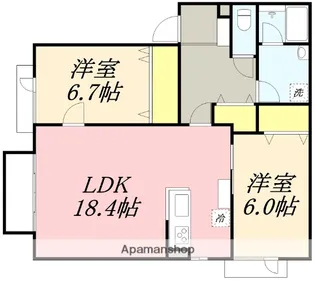 ルーチェⅡ(ルーチェツー)【202号室】の間取り
