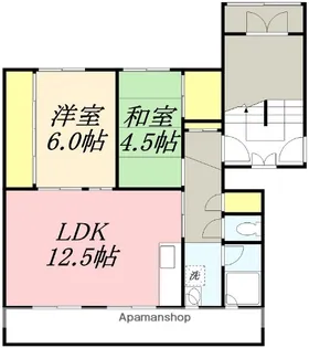 ■ビレッジハウス金堀2号棟■【108号室】の間取り