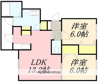 アルカサール金堀町(ALCAZAR金堀)【401号室】の間取り
