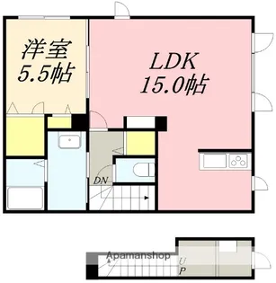 グレースハイムH&H【202号室】の間取り