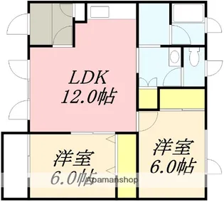 アクエリアスミナト【1-A号室】の間取り