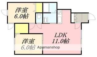 グランコスモ亀田港【101号室】の間取り