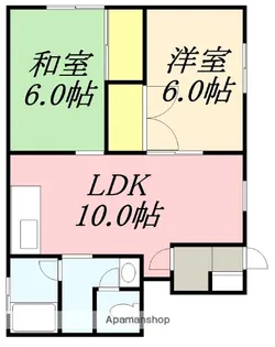 ハイツMⅡ【1号室】の間取り