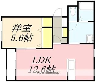 プロージェ亀田港【104号室】の間取り