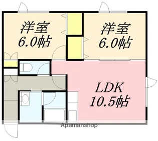 鷲尾ハイム【103号室】の間取り