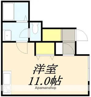 ウッディハウスKAMEDA A【102号室】の間取り
