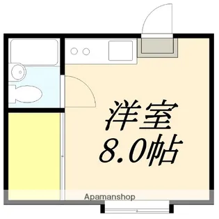 ヴァンベール亀田【201号室】の間取り