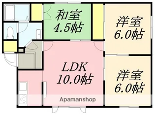 ピアパレス川原【102号室】の間取り