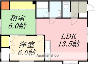 プレジデント川原【1階】の間取り