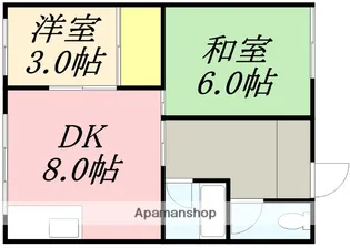 コミュニティ富岡Ⅰ【203号室】の間取り