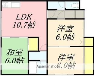 ドミール富岡【201号室】の間取り