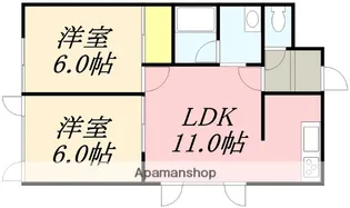 パッション富岡【201号室】の間取り