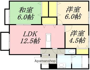 パナハイツ・ミワA棟【2階】の間取り