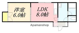 パレドール弐番館【107号室】の間取り
