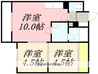 メゾン富岡【201号室】の間取り