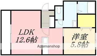 ルミエール富岡【202号室】の間取り