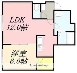 RICO KUAT【105号室】の間取り