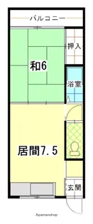 ハイツみはら【202号室】の間取り