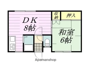リヴェール美原B【202号室】の間取り