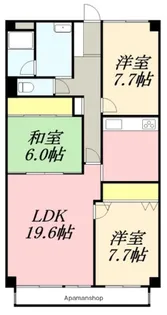 パイオニア富岡Ⅱ【4階】の間取り