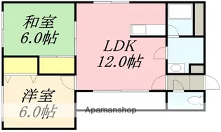 ヒルズクレスト富岡【205号室】の間取り