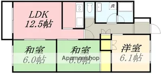 マンション北斗富岡Ⅱ【1階】の間取り