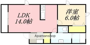 ローザ【102号室】の間取り