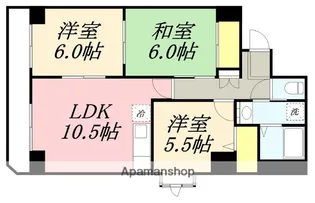 メゾンパティオリーブル豊川【1002号室】の間取り