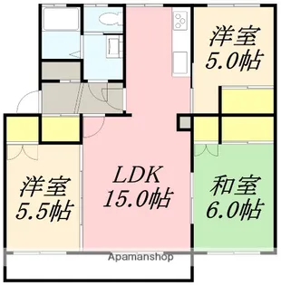 ツインクル豊川【2階】の間取り