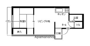 パークコート中島【308号室】の間取り