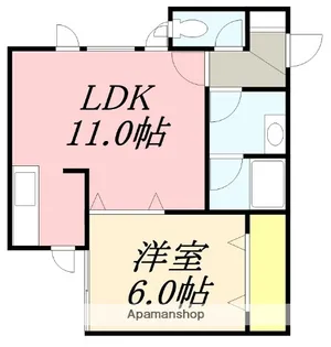 跡璃絵(アトリエ)【E号室】の間取り