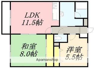 Sコートグレイン【1階】の間取り