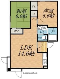 ハイツパーク【2C号室】の間取り
