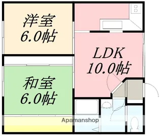 みどりマンション中道【302号室】の間取り
