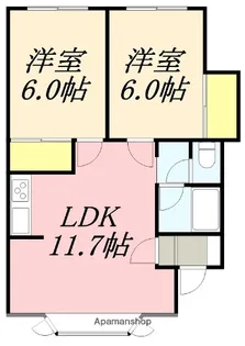 ハイツクリア【A号室】の間取り