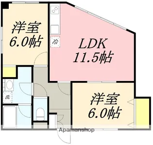 マンションブライト【201号室】の間取り